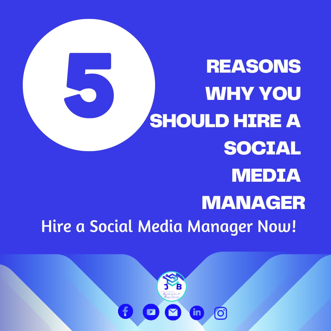 Hiring a social media manager is an ideal way to get your digital marketing efforts off the ground. Social media manager do all the work for you.
#socialmediamanager #hireasocialmediamanager
#socialmediadigital 
#socialmediamanagerworksforyou
#socialmedia