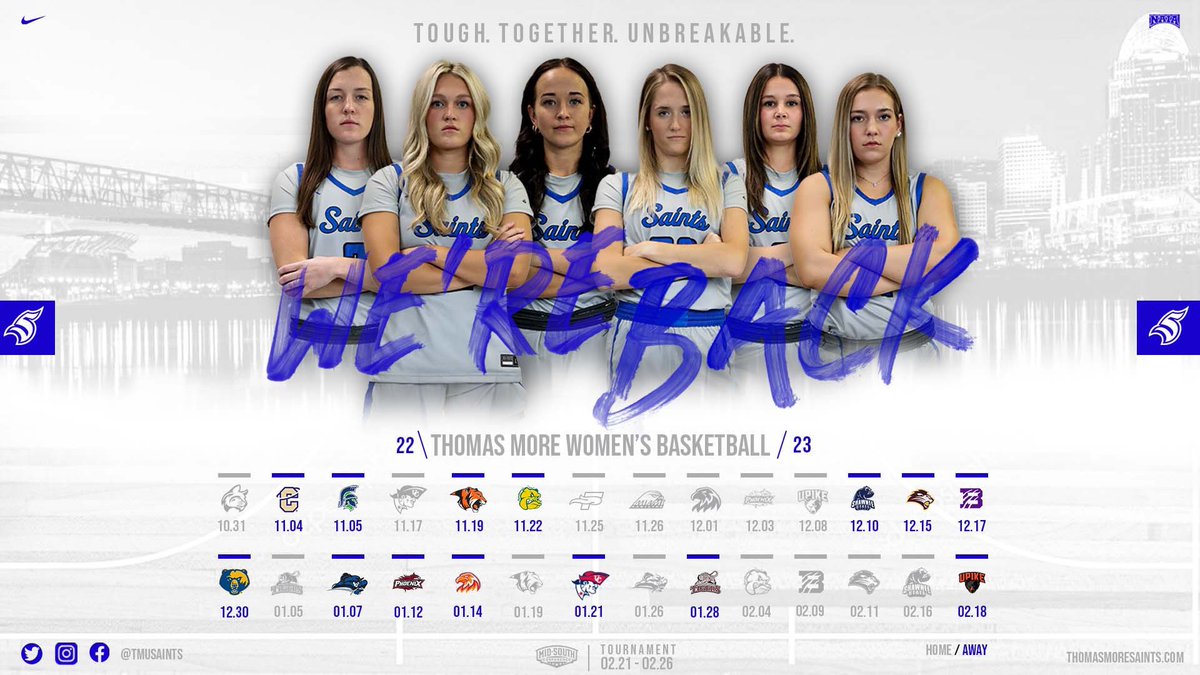2022-23 Thomas More Women's Basketball Schedule.

<a href="/TMWBasketball/">Thomas More Women's Basketball</a> 

#LetsGoSaints