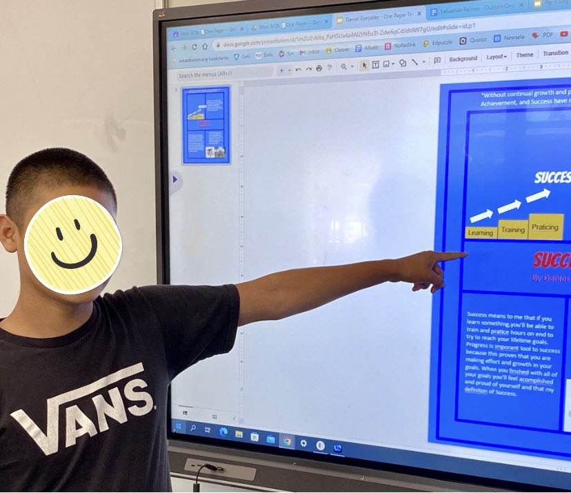 Laurie_Hagberg's tweet photo. Today’s #teacher joy: Ss sharing their visual projects about #GrowthMindset and success. Loved this guy’s addition of #learning #training &amp; #practice to the steps of success after reading an excerpt from #TheOutliers! #teacherlife #teaching #teachersoftwitter #refreshdaily https://t.co/TrEpYKqiQC
