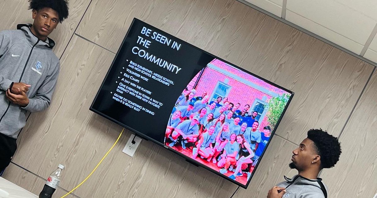 BereaCollegeMBB's tweet photo. We created our own edition of “Shark Tank” tonight to brainstorm ideas on how to get our campus &amp; community excited about our season! Can’t wait to see you soon #OneBlood 🦈 https://t.co/mzcIcxT0s0