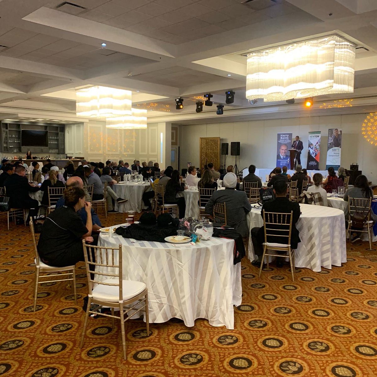 Thanks to <a href="/Newton_BIA/">Newton BIA</a> for hosting us at the State of Newton! Thank you <a href="/delford/">Doug Elford</a> for coming by as a past president and City Counsellor. <a href="/PhilipAguirreBC/">Philip Aguirre</a> and City Cllr candidate for inviting us! We want to connect, fundraiser and increase player registration. Let’s play ball!