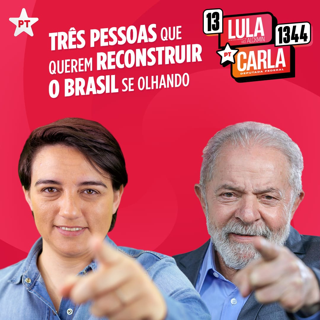Você ❤️
&amp; Lula 1️⃣3️⃣✅
&amp; Carla 1️⃣3️⃣4️⃣4️⃣✅