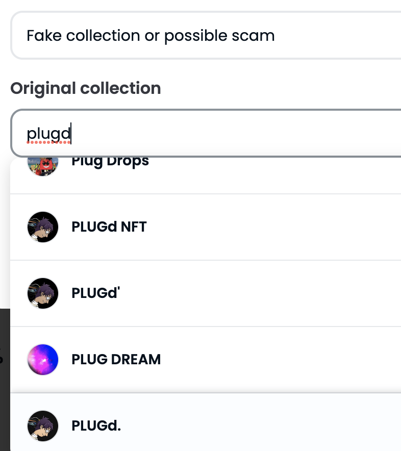 PLUGdInc's tweet photo. All these fakes, and no option for the real.
Please help us report.

Thank you @opensea https://t.co/irXSmvnJKq