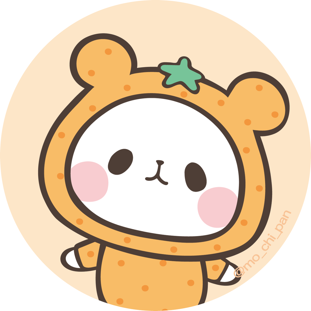 秋らへんにあらわれやすい もちぱん🍂🍊👻🐼 #もちもちぱんだ #もち