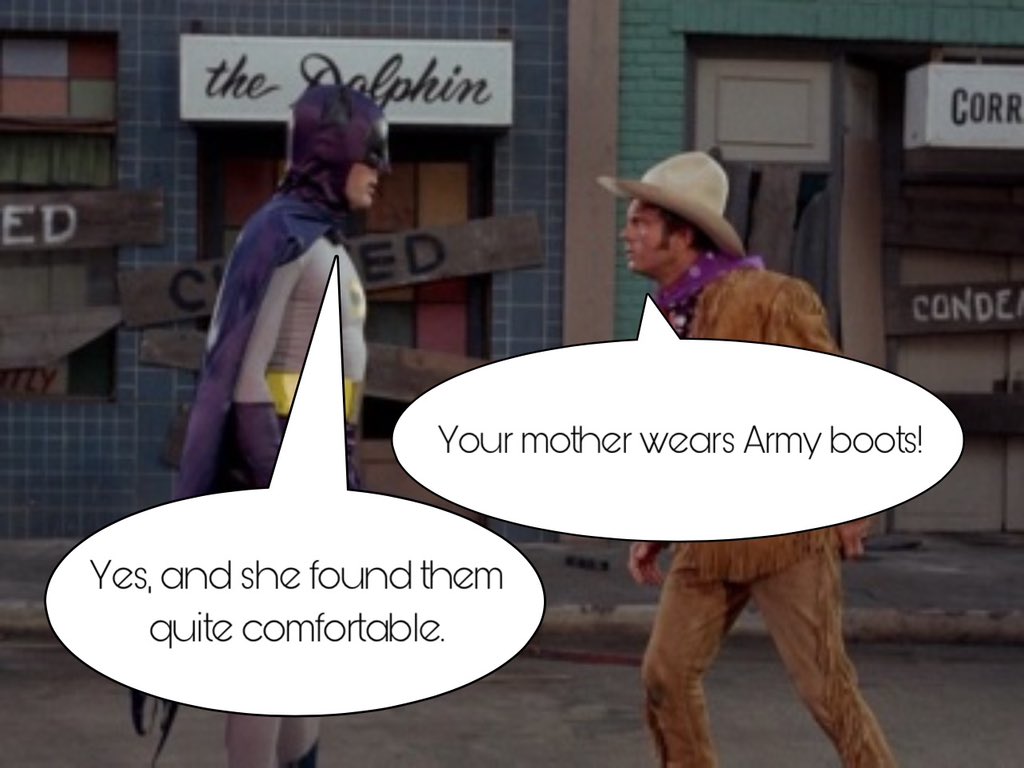 60s_Batman's tweet photo. It’s hard to #TrashTalkWhen the other person refuses to be insulted. https://t.co/RF6zS4gKVs