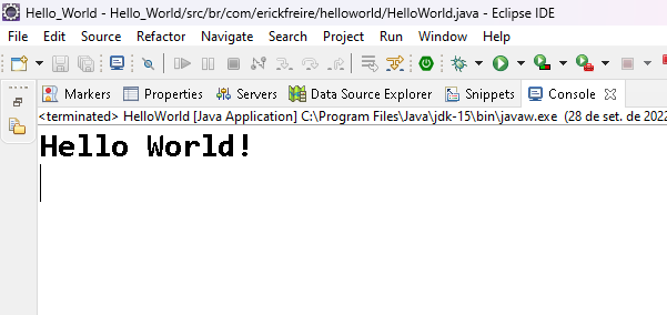 ErickFr21883422's tweet photo. Hello World In Java

#technology #Java https://t.co/mhuC99lR71
