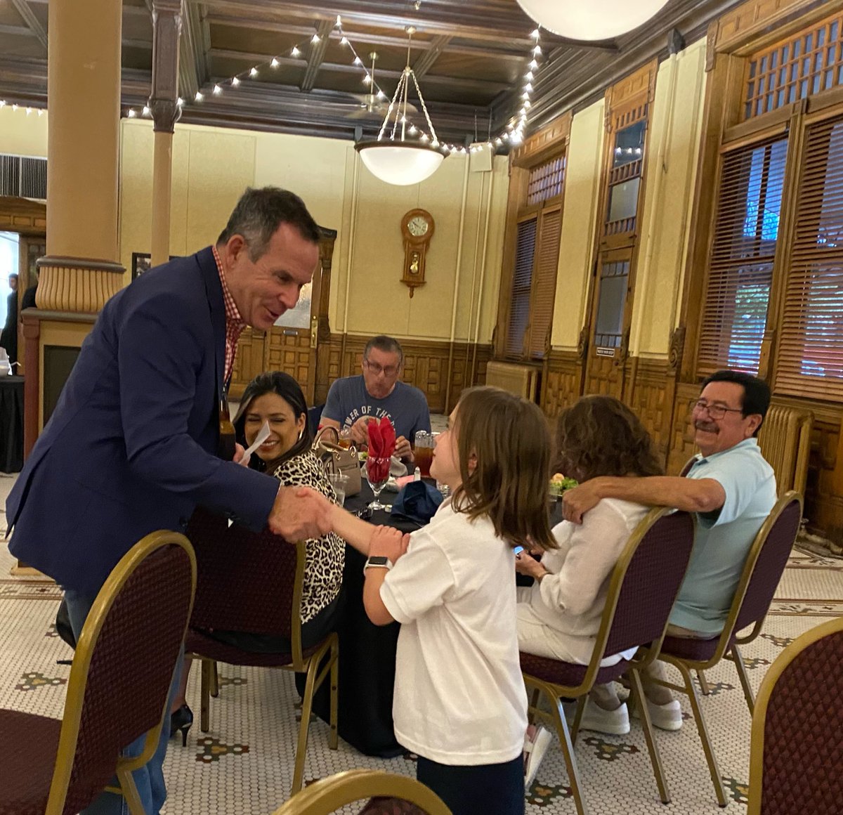 My favorite someday-voter at the watch party in #PuebloCO tonight! 

What a handshake! 🤝