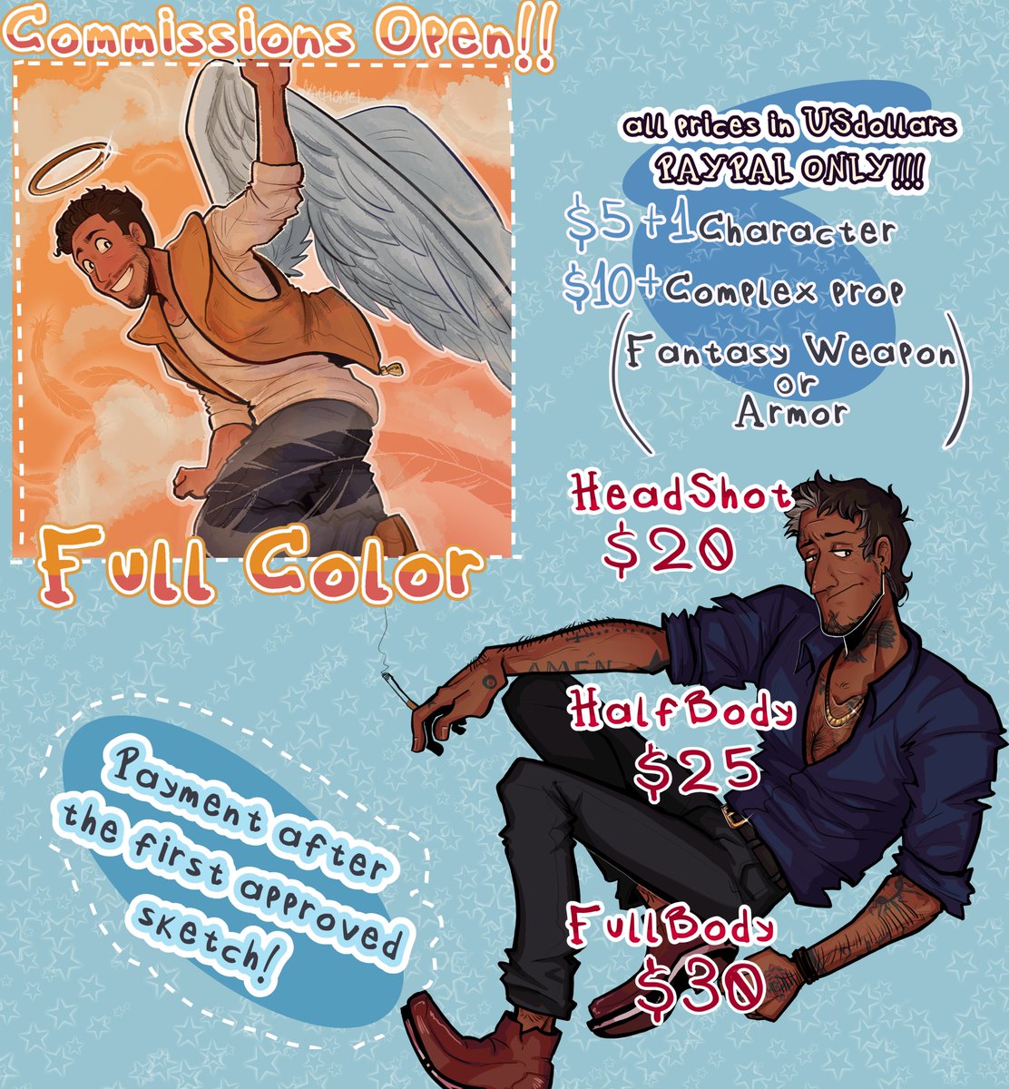 catboynacho's tweet photo. hiiii im opening c0mmissions!! just gonna do 5 slots for now ^^
if you are interested or want to know about what things i can or wont draw send me a dm 🕺🕺🦈 https://t.co/p6REuDNgGw