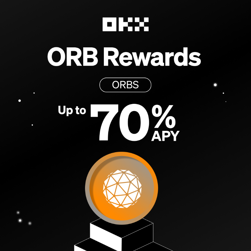 okx's tweet photo. 🔥 Opening up a host of new possibilities for #Web3, #NFTs, #DeFi and #GameFi.

🌐 $ORBS, serving as a means of payment on @orbs_network, is on #OKXEarn Staking with up to 70% APY!  https://t.co/3bbjXuPnvS

Don't miss out, rolling on a 1st-come, 1st-served basis 💰 ⤵️