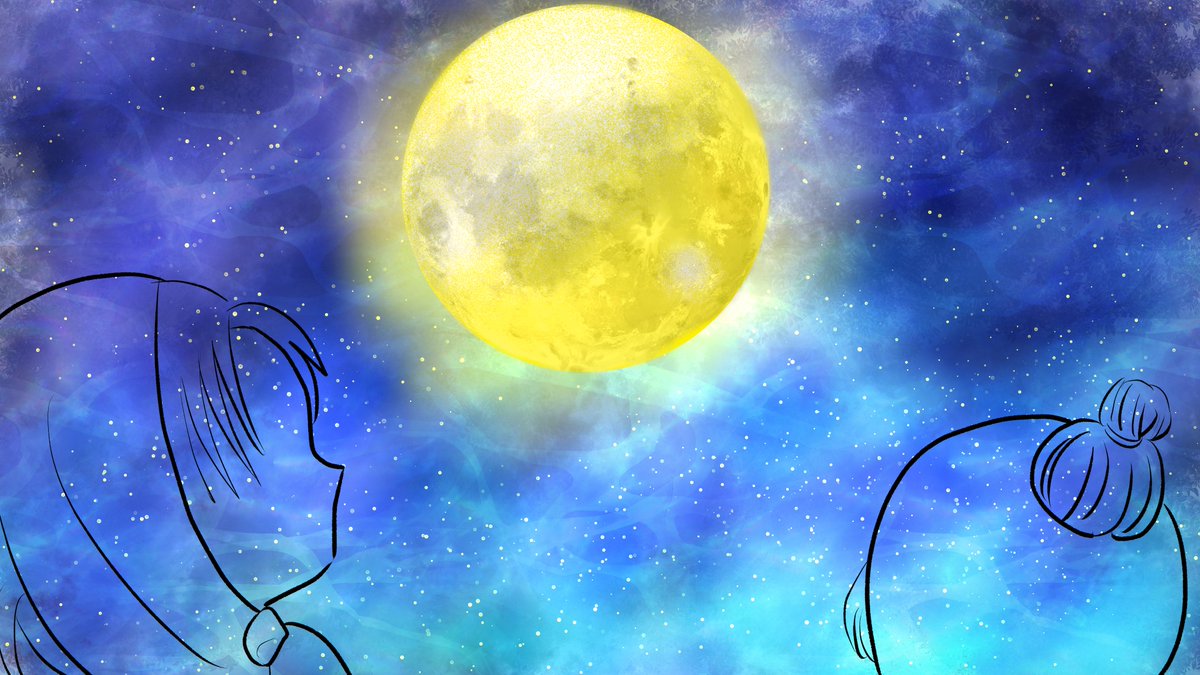 福娘童話集昔話「お月さまが見ているよ」ペン入れ

#福娘童話集 #昔話 