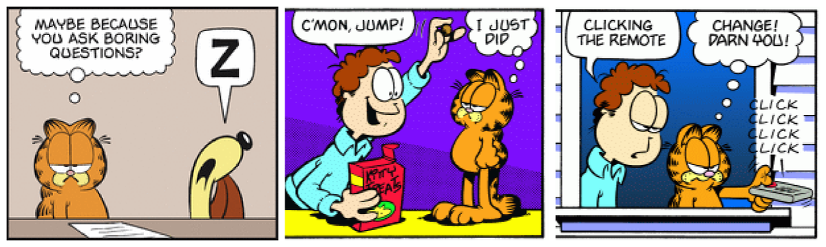 RandomizedGarf's tweet photo. Randomized Garfield comic #17336 using True Random template https://t.co/iWMcco214p