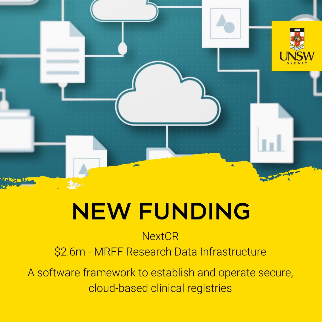Congratulations to our south west Sydney colleagues Geoff Delaney, Ian Harris, Georgie Kennedy and Tim Churches who are chief investigators on the MRFF-funded $2.6m NextCR project - to create a software framework for secure, cloud-based clinical registries buff.ly/3SEKXdR