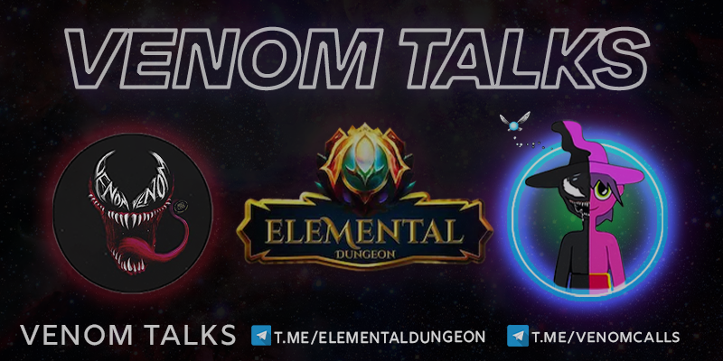 AMA ANNOUNCEMENT: 

AMA with <a href="/ETDungeon/">Elemental Dungeon</a> LIVE in 30 minutes/4pm UTC on t.me/venomcalls

Website: elementaldungeon.net
Telegram: t.me/elementaldunge…