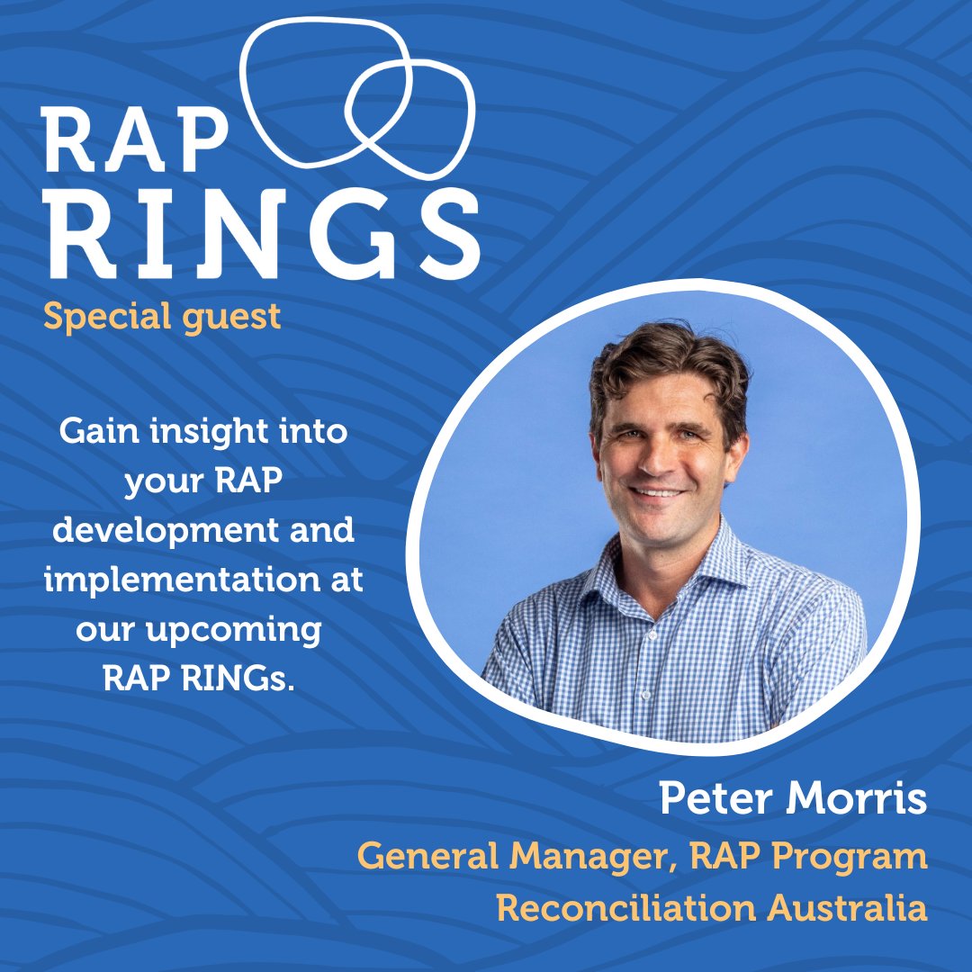 We are pleased to announce that Peter Morris, Reconciliation Australia's RAP Program General Manager, will be joining us for our upcoming October RAP RING sessions.

Find out more and register: recwa.org.au/rap-rings/

#Reconciliation #ReconciliationWA #RAPRINGs #RAP