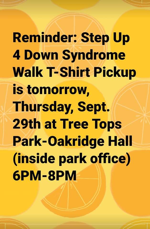 Team Members:  If you are registered with the team, your Team Captain will pick up shirts for his/her teammates.  You don't have to stop by tomorrow night!  Contact your Team Captain for your shirt.
***ANY SHIRTS THAT NOT PICKUP TOMORROW NIGHT, CAN PICKUP AT THE WALK!***