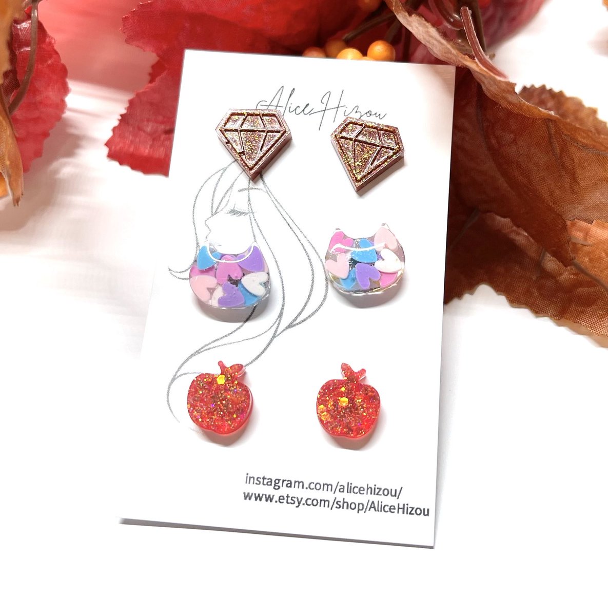 Cute stud sets! alicehizou.com