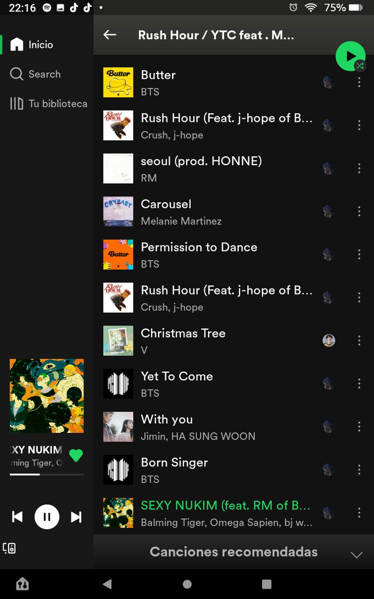 MinJin_7's tweet photo. acabando playlist:)!🔥

I’m currently listening #SEXY NUKIM by #BALMING TIGER (@balmingtiger) featuring #RM (@BTS_twt) https://t.co/U44LfSW5k3