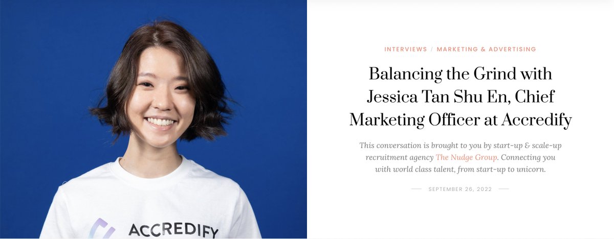 <a href="/Accredify_io/">Accredify</a>'s CMO, Jess, was recently interviewed by <a href="/balancegrind/">Balance The Grind</a>, where she shared more on how she achieves 'work-life rhythm' for herself and her #accrediteam. Thank you for the opportunity!

Read the article here: balancethegrind.co/interviews/jes…