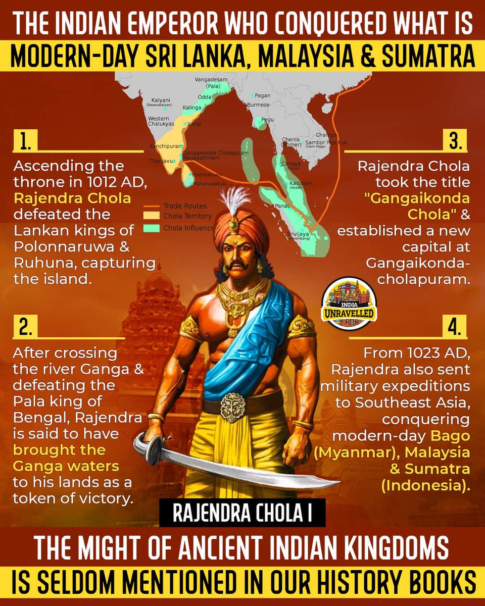 BJP_QUEEN's tweet photo. Rajendra Chola, the Indian conqueror who ruled the seas. https://t.co/762TS05Oj8