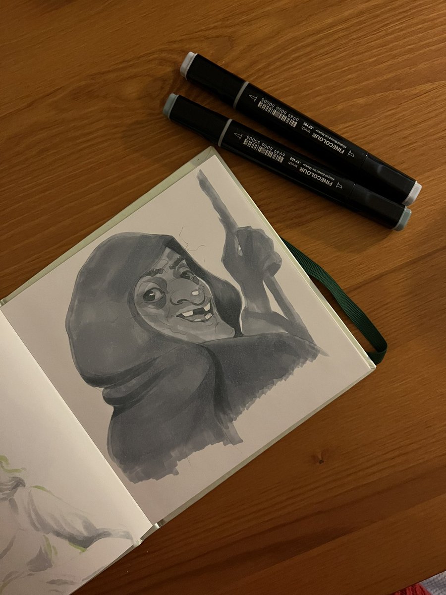 Hey, friends🖤 
Yesterday I started to sketch something from my mind… I must to say that’s Halloween is coming soon🧙‍♀️

#halloween #NFTart #NFTCommunity #NFTfam