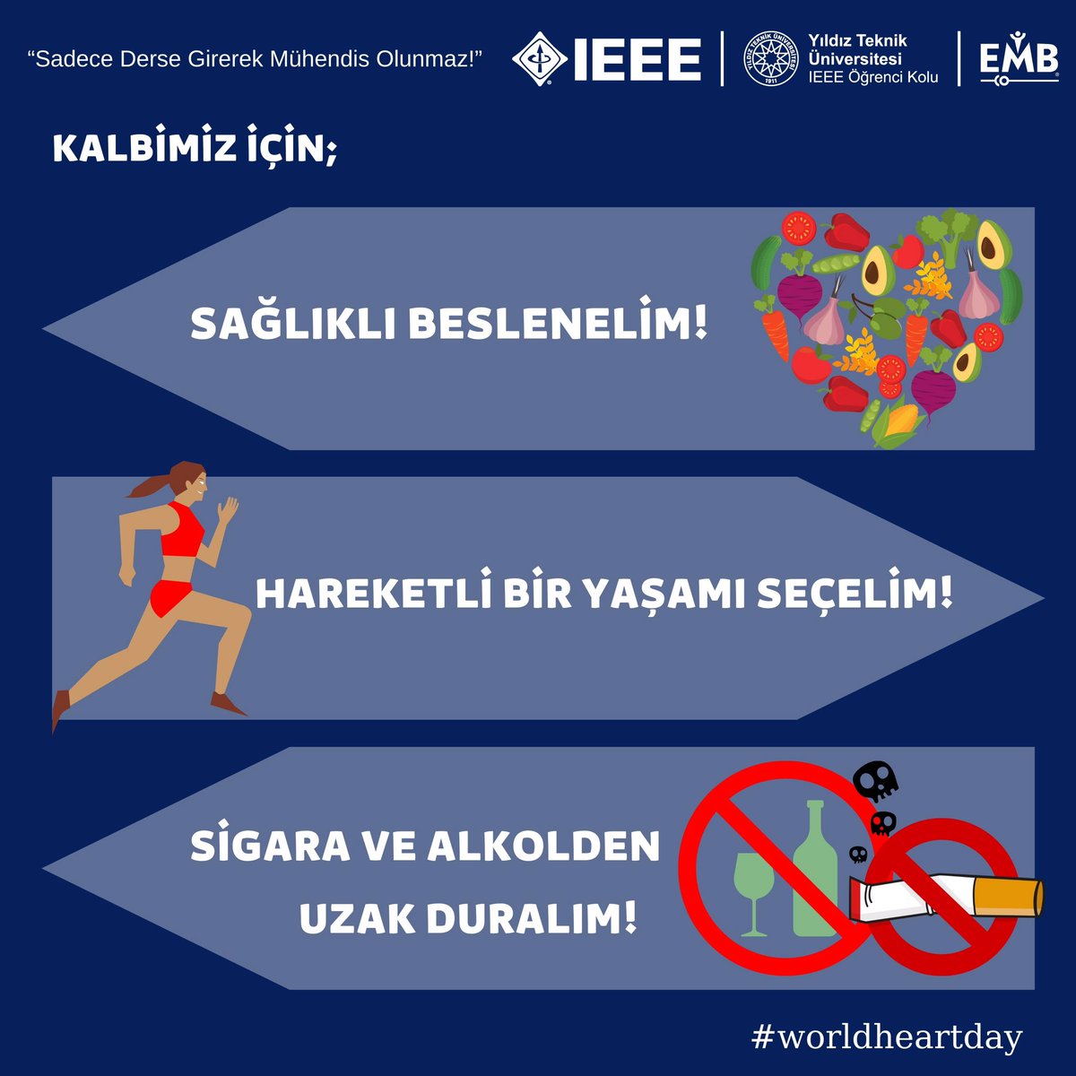 ieeeytuembs's tweet photo. Kalp ve damar sağlığı zaman içinde oluşan yağ plaklarına bağlı tıkanmalar sonucu bozulur. Tıp doktorları, ilaç ve mühendislik teknolojileri sayesinde teşhis ve tedavi bir ölçüde sağlansa da önemli olan kalp sağlığını bozmadan önce sağlıklı ve hareketli bir hayat düzeni kurmaktır. https://t.co/s6krPnNrPo