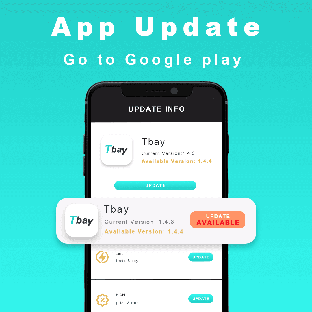 Theiabay's tweet image. 💞Notification: updating your Tbay’s Android app to the latest version, and the previous version can no longer be used.
#Tbay #UpdateApp