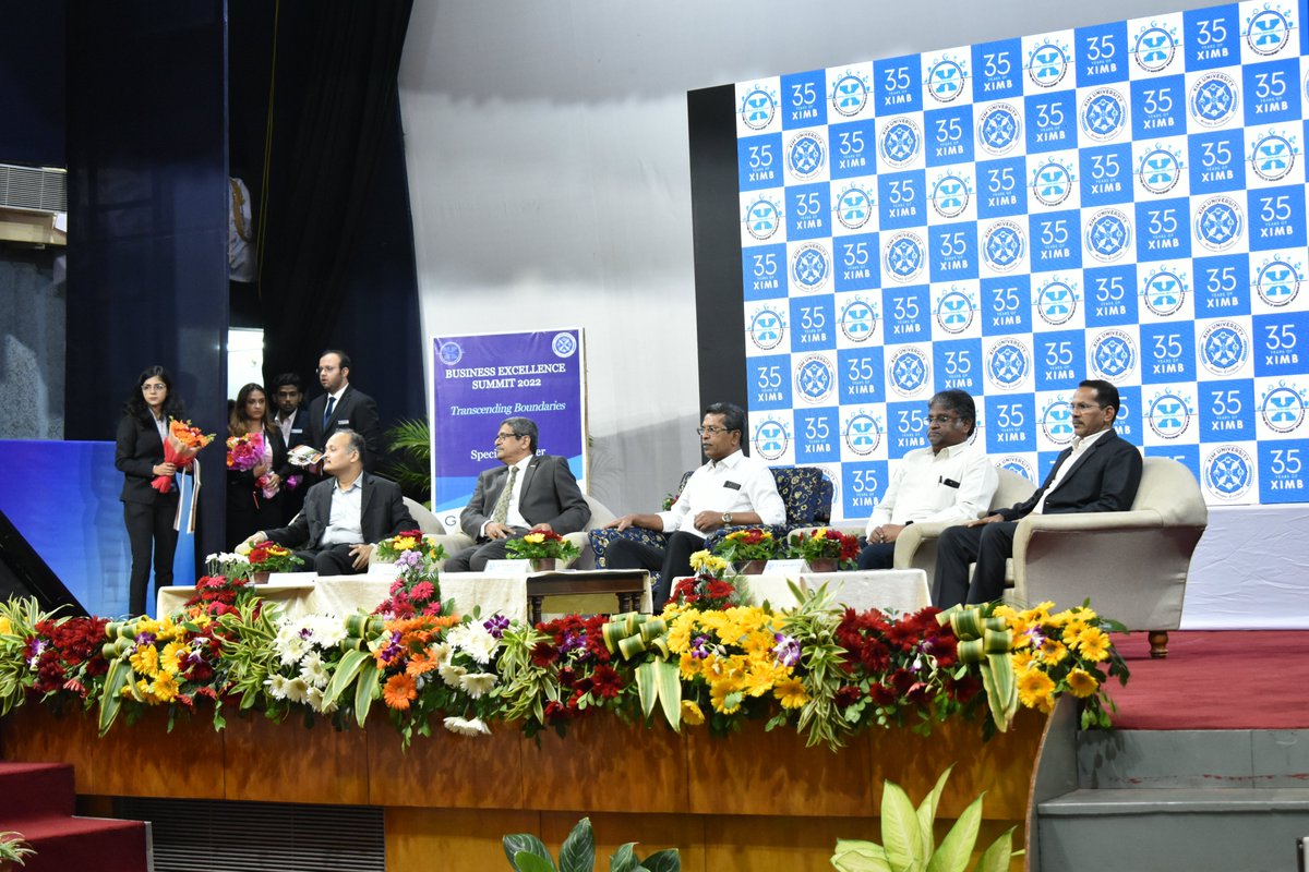 ximb_official's tweet photo. As one of the premier B-Schools in the nation, Xavier Institute of Management, Bhubaneswar, formally inaugurated the 4th edition of its flagship event, Business Excellence Summit 2022, with the lighting of the lamp by Col. Atanu Guru & other dignitaries.
#XIM #BES22 #35yearsofXIM https://t.co/PNZQRZ8KAU