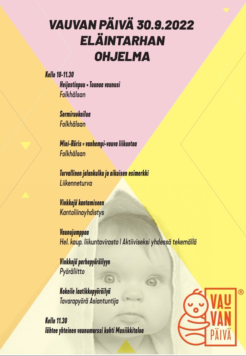 Tervetuloa juhlimaan vauvoja Musiikkitaloon tai seuraamaan virtuaalista Vauvan päivää huomenna! Tarjolla myös webinaari. Linkit striimiin löytyy vauvasuomi.fi sivuilta ja Musiikkitalon YouTubesta! Päivä alkaa Eläintarhasta! #vauvanpäivä #vauvavanpaiva #vauvanpäivä2022