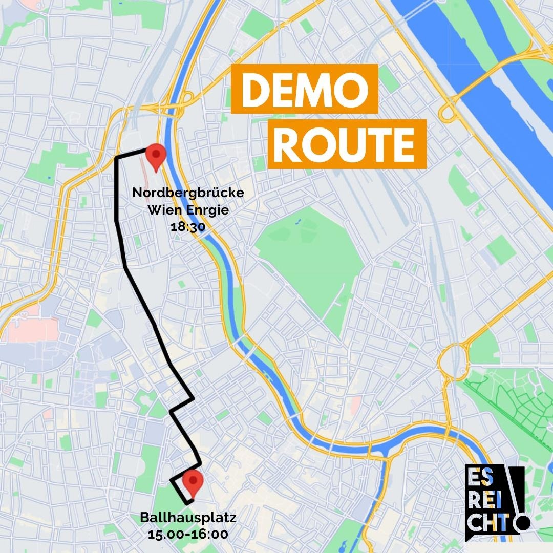esreichtAT's tweet photo. 1. Oktober 2022 in Wien

Öffi-Jahreskarte oder warme Wohnung? Wir dürfen nicht gezwungen sein, zwischen Grundbedürfnissen zu wählen, während Konzerne enorme Gewinne machen! 

Dagegen stehen wir auf: Auftakt-Demo am Samstag 1.10., 15 Uhr Ballhausplatz.
#esreicht https://t.co/UuenIgOhLe