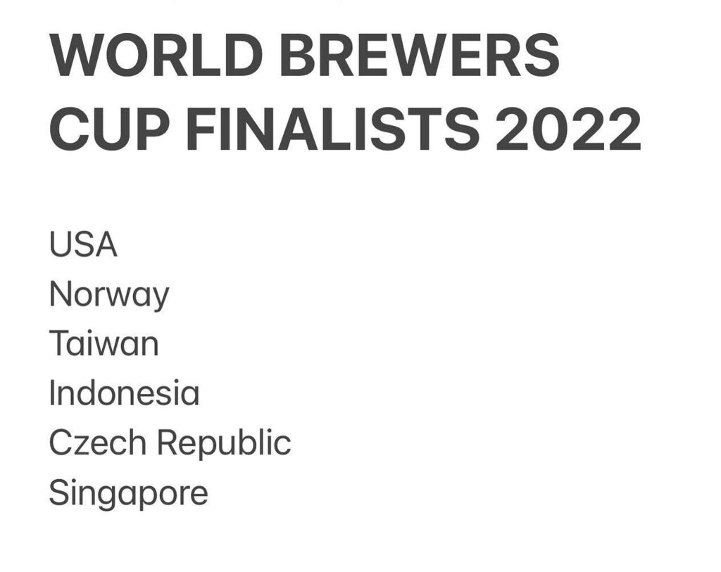 CONGRATULATIONS TO THE 2022 WORLD BREWERS CUP FINALISTS 🏆 instagr.am/p/CjFUnFduWB9/