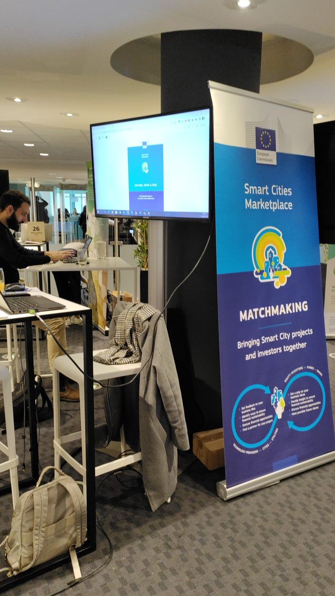 We are at #EUSEW2022 and invite you to visit our #EUSEW booth today at @euenergyweek! 💡On-site I 9-17 CEST | Stand 28 | ground floor CHARLEMAGNE BUILDING #EUsmartcities #EU #EuropeanSustainableEnergyWeek #Financing #Support for #SmartCities #Consortia #Ideas #Proposals