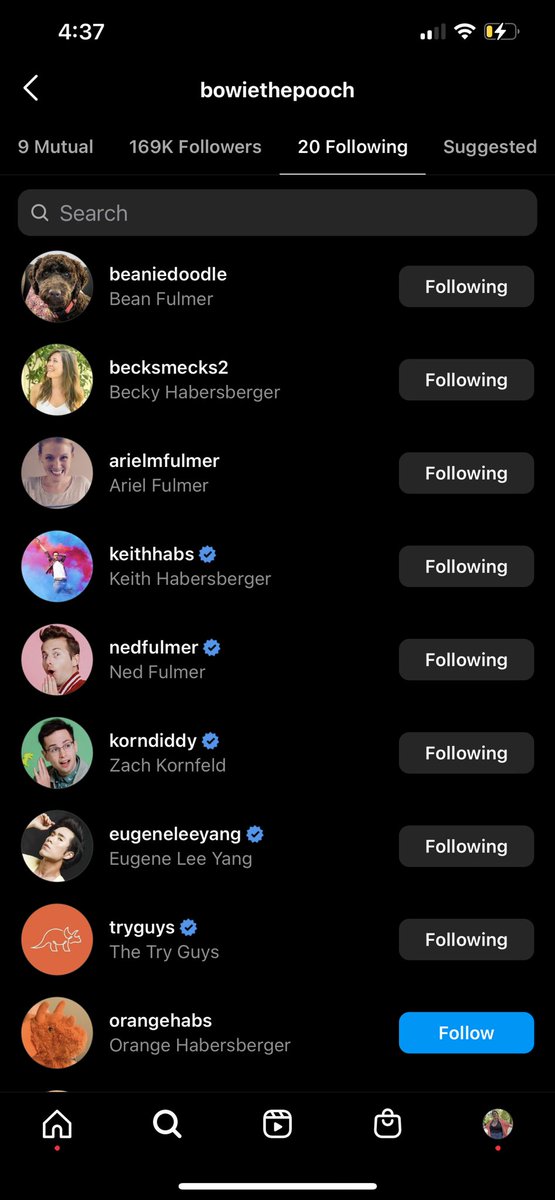 LibbiBousman's tweet photo. Bowie still following ned. These hoes ain’t loyal. #tryguysned #tryguys #nedfulmer https://t.co/v79Tz0BVwF