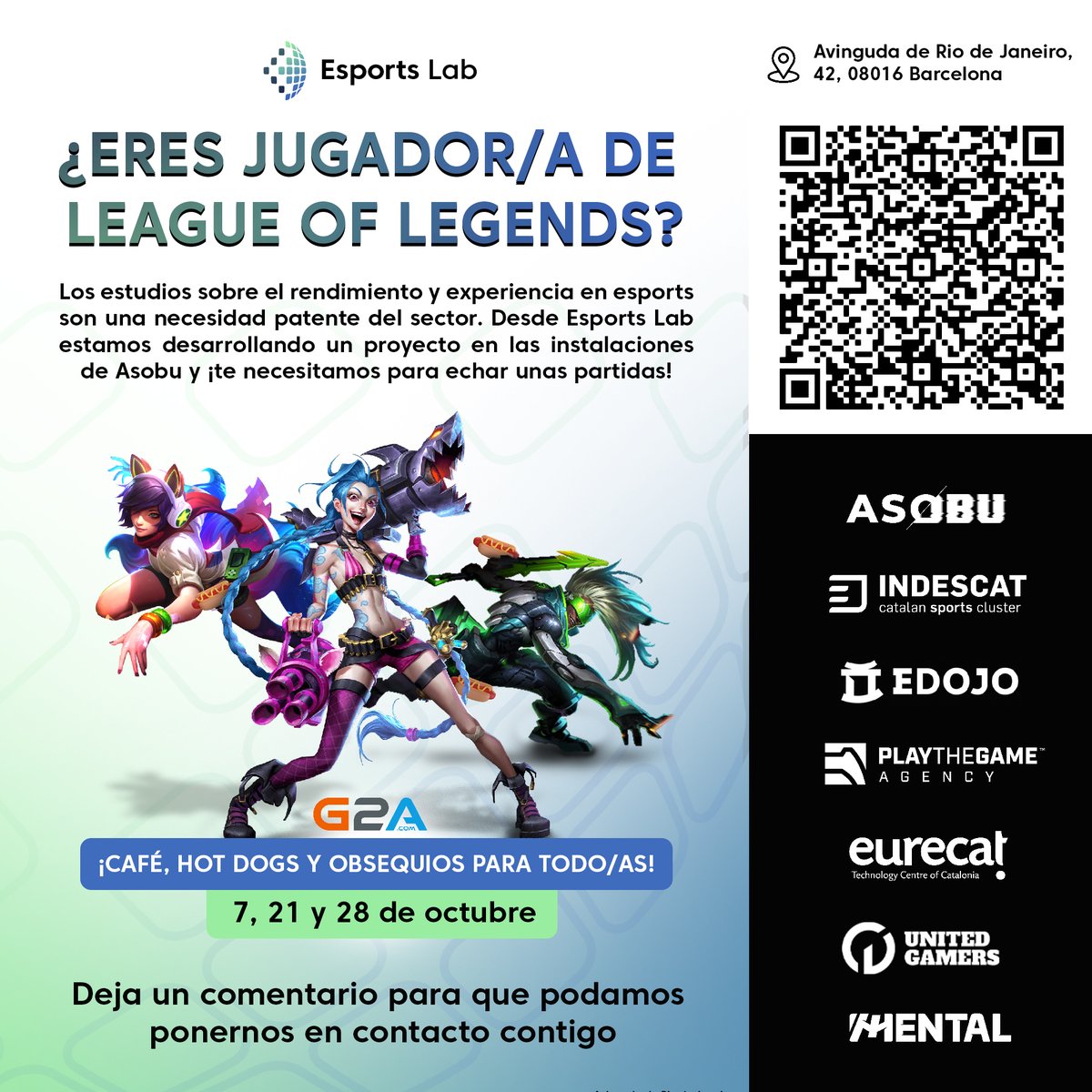 ¿Eres jugador/a de League of Legends? ¿Vives cerca de Barcelona? ¡ESTO TE PUEDE INTERESAR! 👇👇👇