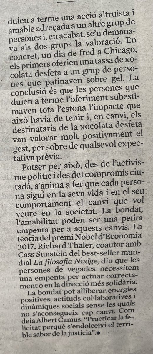 InstitutoBondad's tweet photo. El poder de la #bondat. Ressonem plegats! #amabilitat és un dels ingredients de #BondatEnAccio @LaVanguardia #AntoniGutierrezRubi @funecoemocional @InstitutoBondad @Eco_Emocional @amateditorial https://t.co/oKF4eGzeEh