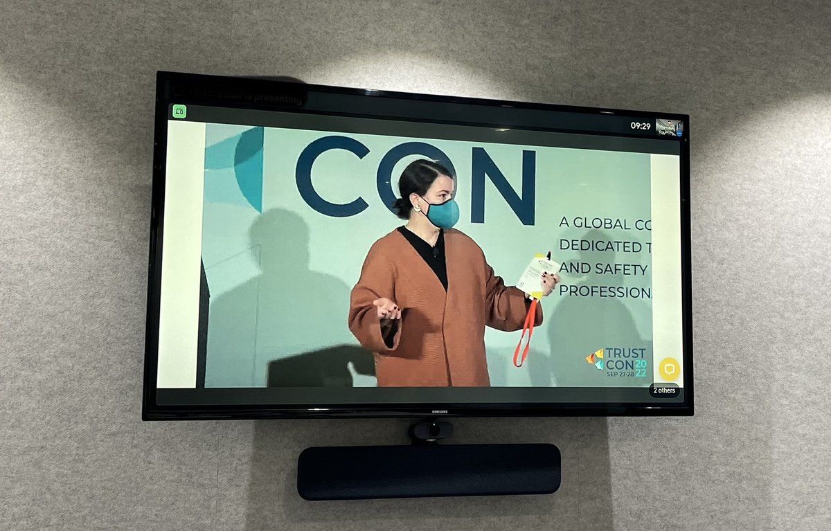 Logging in for the second day of #TrustCon2022 . As a relative newcomer to the Trust &amp; Safety space myself, it’s fascinating to hear the impressive range of speakers talk about their very varied paths here.