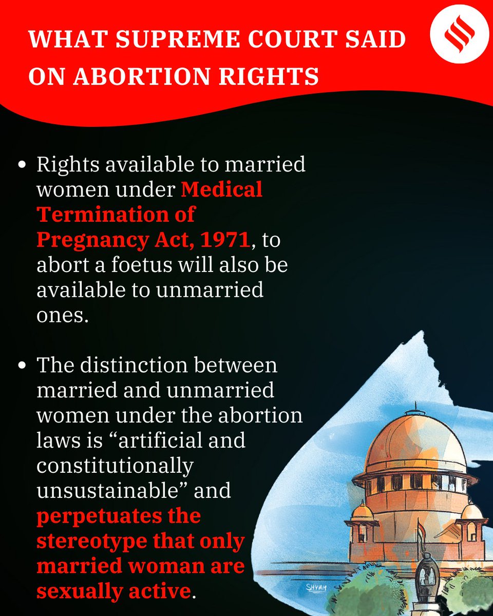 #AbortionRights | A bench presided by Justice D Y Chandrachud held while 1971 Act was concerned with married women, statement of objects and reasons to 2021 amendment does not differentiate between #married & #unmarried, therefore, “all women entitled to safe and legal #abortion”