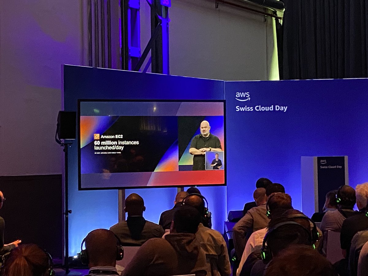 Vadim Bauer (@vad1mo) on Twitter photo 60 million EC2 launches on AWS a day. Gigantic numbers from <a href="/Werner/">Werner Vogels</a> <a href="/AWS_DACH/">Amazon Web Services DACH</a> Swiss Cloud Day 60 million EC2 launches on AWS a day. Gigantic numbers from <a href="/Werner/">Werner Vogels</a> <a href="/AWS_DACH/">Amazon Web Services DACH</a> Swiss Cloud Day