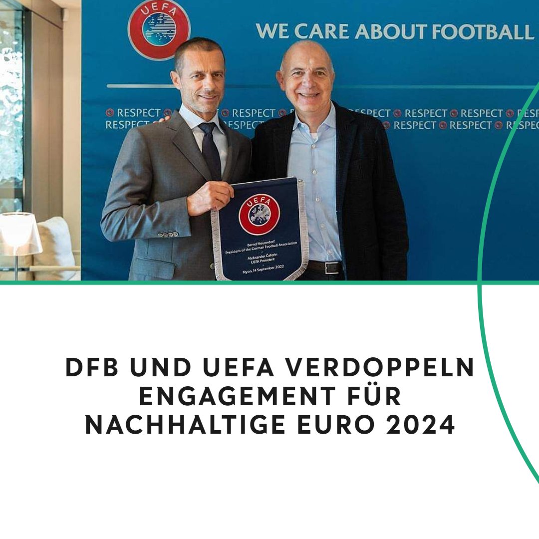 Vor Auslosung der EM-Qualifikation haben #DFB und @UEFA ihr gemeinsames Engagement unterstrichen, um sicherzustellen, dass die #EURO2024 ein Motor für eine nachhaltige Entwicklung in Sport und Gesellschaft sein wird. Zur Meldung ➡️ dfb.social/dfb_uefa_euro2… 📸 UEFA/Getty Images