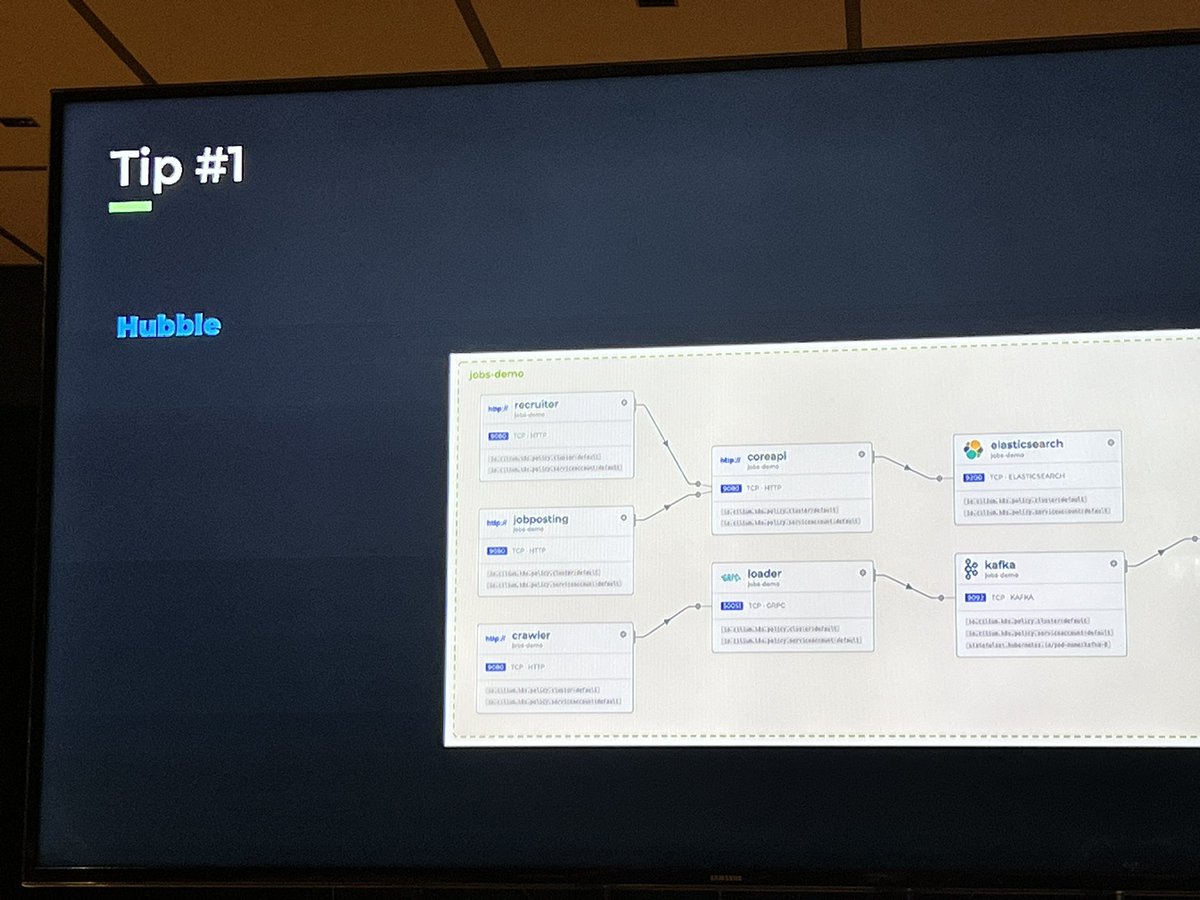 Starefossen's tweet photo. How to fix broken Kubernetes clusters? 🔥🚒 @rawkode two first pro-tips is to install @ciliumproject CNI and use Hubble CLI and UI! Also - https://t.co/cuvd501awu to view and edit your netpols 👌🏼✅ https://t.co/rn8swvjU5i