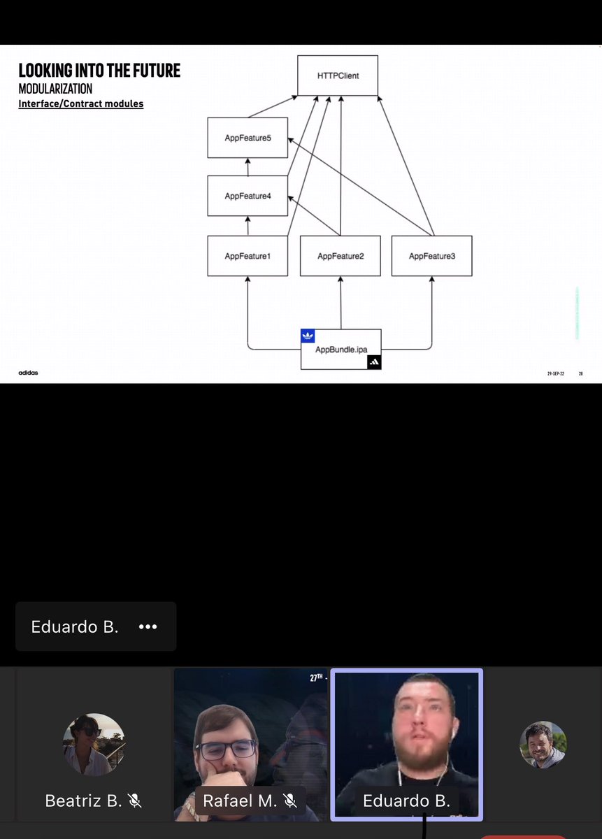 phracka's tweet photo. Scaling our iOS apps ecosystem at #adidoescode by @dubocato & @arafo93 https://t.co/D9MLD7tnqm