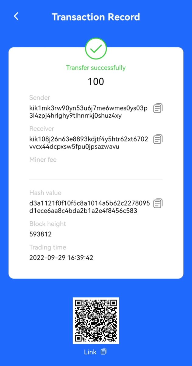 KiwiNetwork_EN's tweet photo. Thanks for your participation. 100KIK tokens has been sent to your wallet address. Please check. https://t.co/kRQJf2fRpd