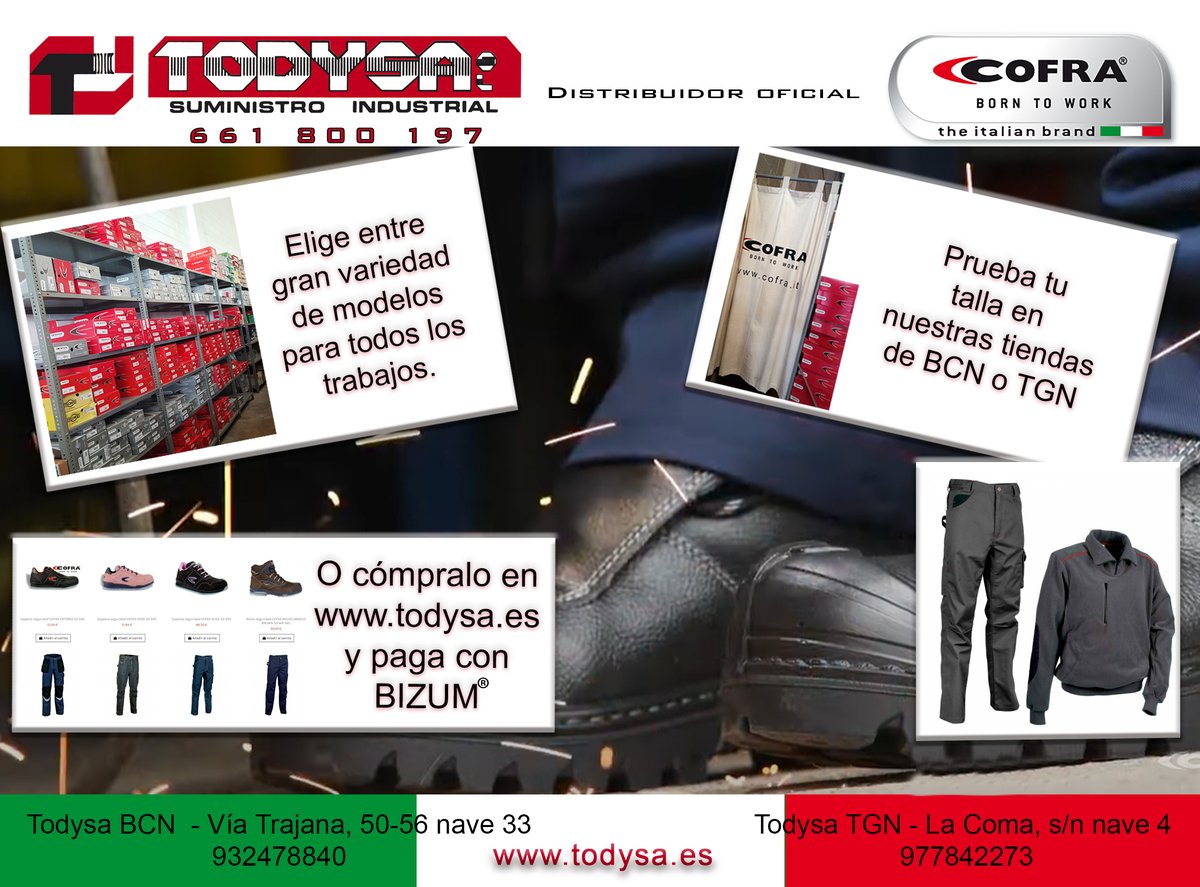 TodysaslBCN_TGN's tweet photo. ¿Ya has renovado tu armario laboral?
Tu solución en TODYSA.
#todysa #suministroindustrial #ropalaboral #abrasivos #soldadura #consumibles #elevación #medición #iluminación #herramientas #protección #tuproveedorúnico
#cofra #esab #pferd #metabo #egamaster #tractel #diadora https://t.co/hg2gzY1fT7