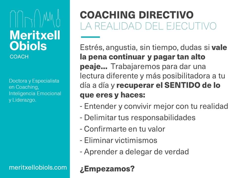 Coaching Directivo para afrontar cambios y mejoras en la realidad del ejecutivo.
Trabajaremos juntos para dar una lectura diferente y más posibilitadora a tu día a día y recuperar el #SENTIDO de lo que eres y haces.
#coachingejecutivo #coachingdirectivo #liderazgopersonal