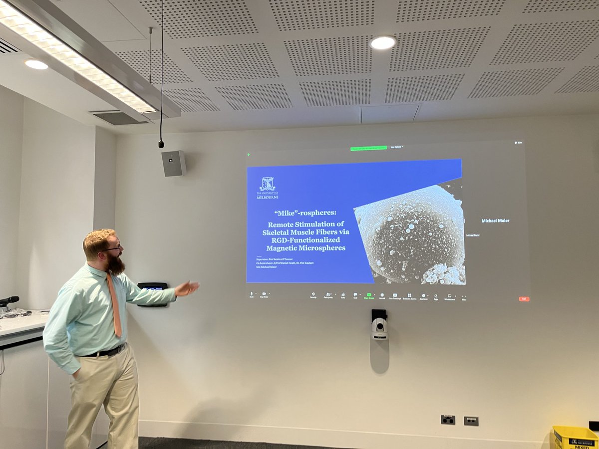 Andrea O'Connor (@andreajoconnor) on Twitter photo Great PhD completion seminar <a href="/UnimelbBME/">UnimelbBME</a> on magnetic tissue engineering- congratulations @4thMichaelMaier ! Great PhD completion seminar <a href="/UnimelbBME/">UnimelbBME</a> on magnetic tissue engineering- congratulations @4thMichaelMaier !