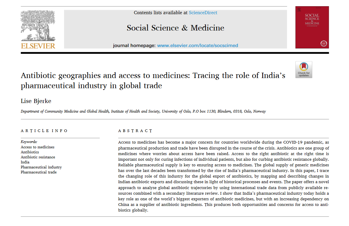 lisebjerke's tweet photo. My new #OpenAccess article is out!📰 
It traces the changing role of 🇮🇳India’s pharma industry for the global supply of 💊#antibiotics, by mapping changes in Indian antibiotic exports and discussing these in light of historical processes and events🧵 https://t.co/3IQtBNaVjM https://t.co/wObbqKzCrv
