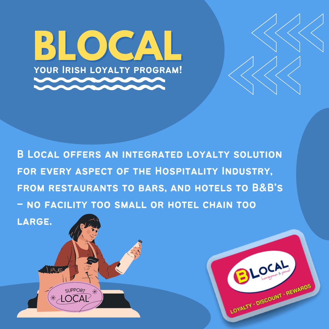 Regardless of the size of your business, BLocal will work for you!  From shops to hotels, b&amp;b's to coffee shops, restaurants to takeaways!

#blocal #local #shopping #loyalty #scheme #createloyalty #loveireland #allirish #irish #footfall #customers #rewarding #rewards