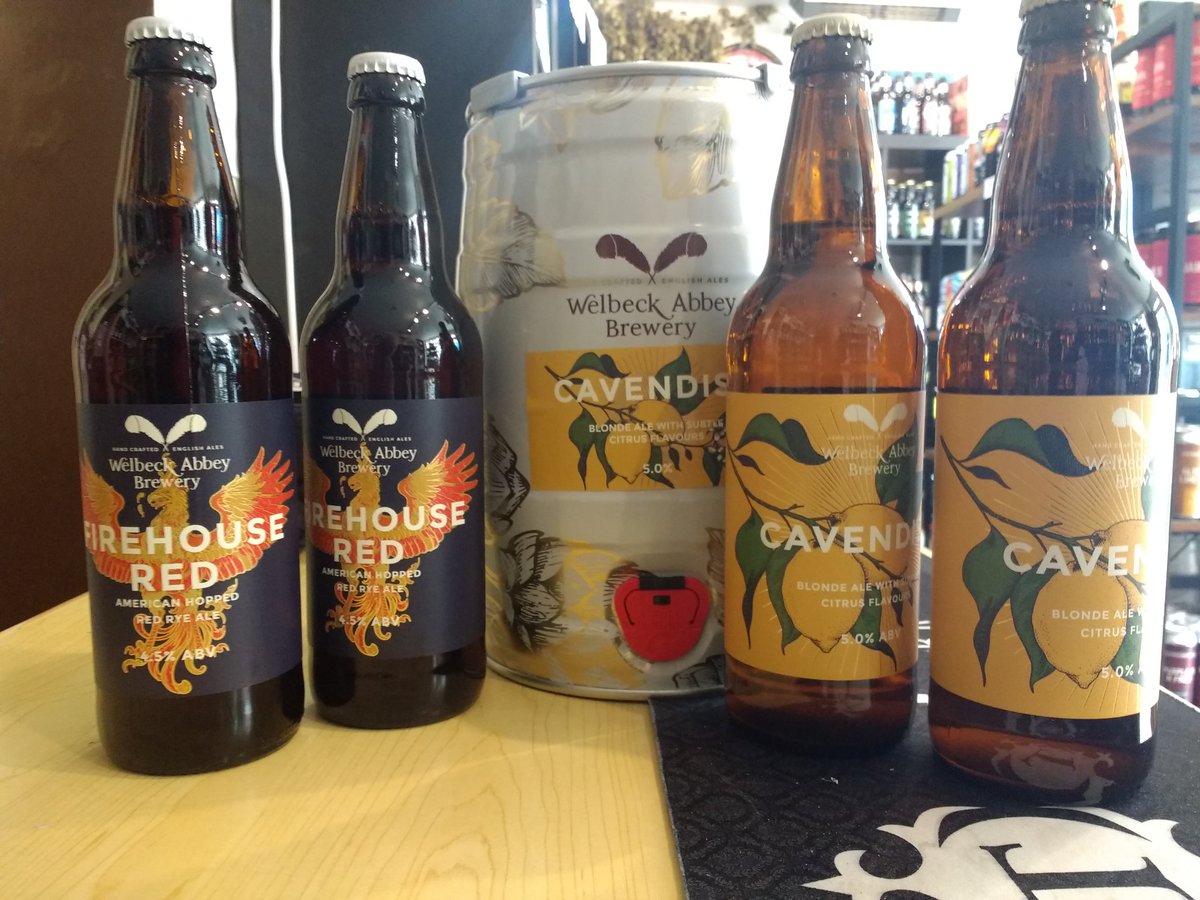 New beer and the return of an old favourite from <a href="/WelbeckAbbeyBry/">Welbeck Abbey Brewery</a> 
🍺 Firehouse Red - American hopped red rye ale
🍺 Cavendish blonde ale in bottle and mini keg