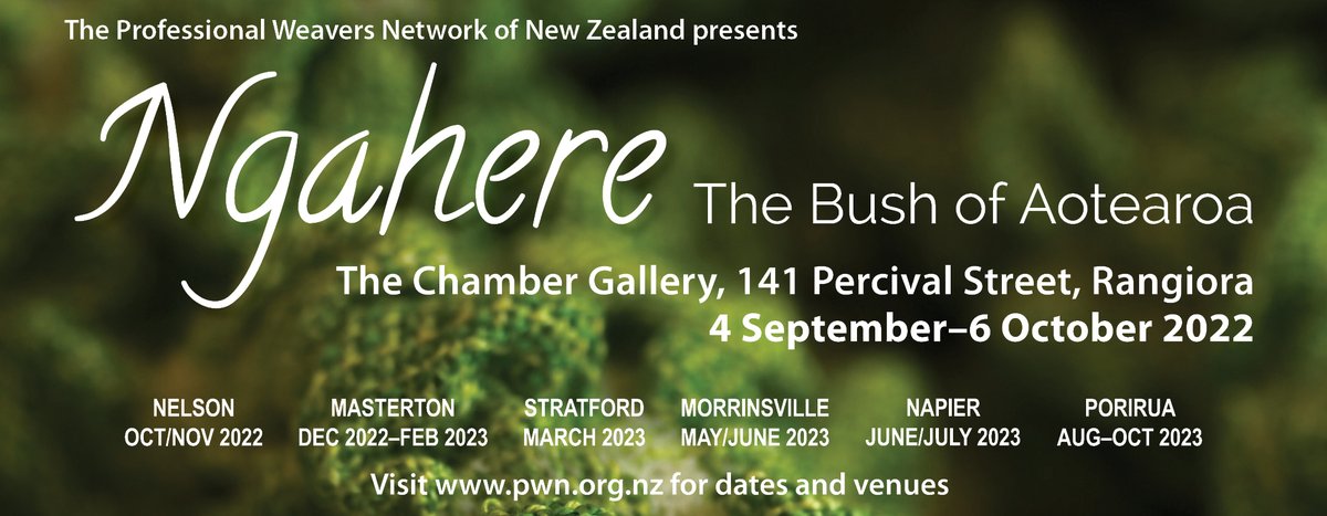 Ngahere #weaving exhibition is in Rangiora until 6 October, then to <a href="/RArtspace/">Refinery ArtSpace</a> in Nelson through November. Next stop <a href="/AratoiM/">Aratoi Museum</a>