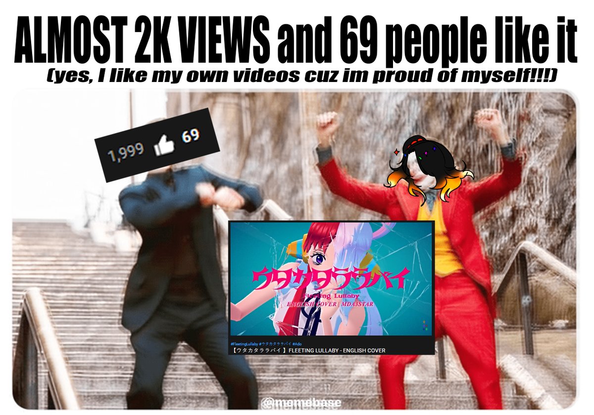 star_mda's tweet photo. OH GOD!!! I DIDNT REALISED IT GOT TO 69 LIKES LMAO!!! IM GRATEFUL! that a lot of people like it!!! THank you! THANK YOU! THANK YOU!
https://t.co/rRy2ObkZ1F
#ONEPIECEFILMRED #UTA #ADO #eNGLISHCOVERS
#UTAITTE https://t.co/4RB704Ft9u