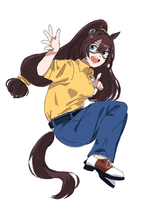 エルとポロシャツ#ウマ娘 #ウマ娘プリティーダービー #エルコンドルパサー 